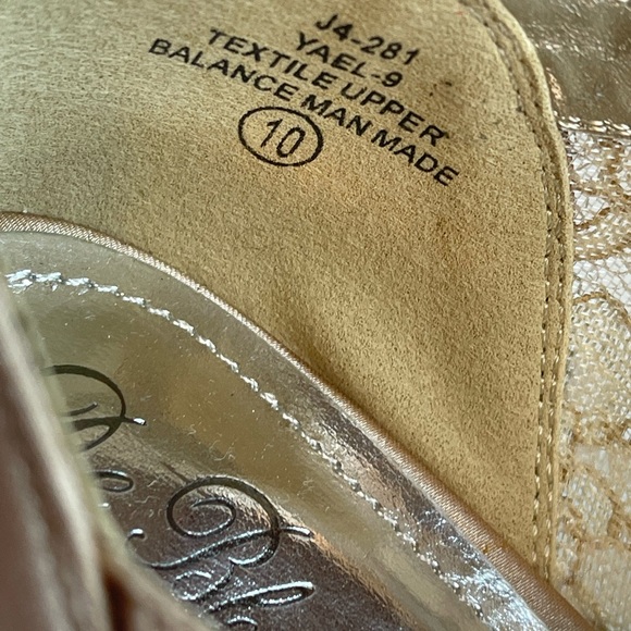 DE BLOSSOM COLLECTION - Yael 09 Embellished Peep Toe Lace Heels. Size 10 - Picture 10 of 11